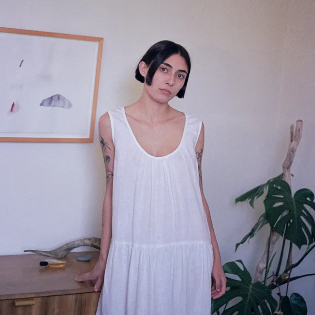 Maninthestudio Robe Leinen milk