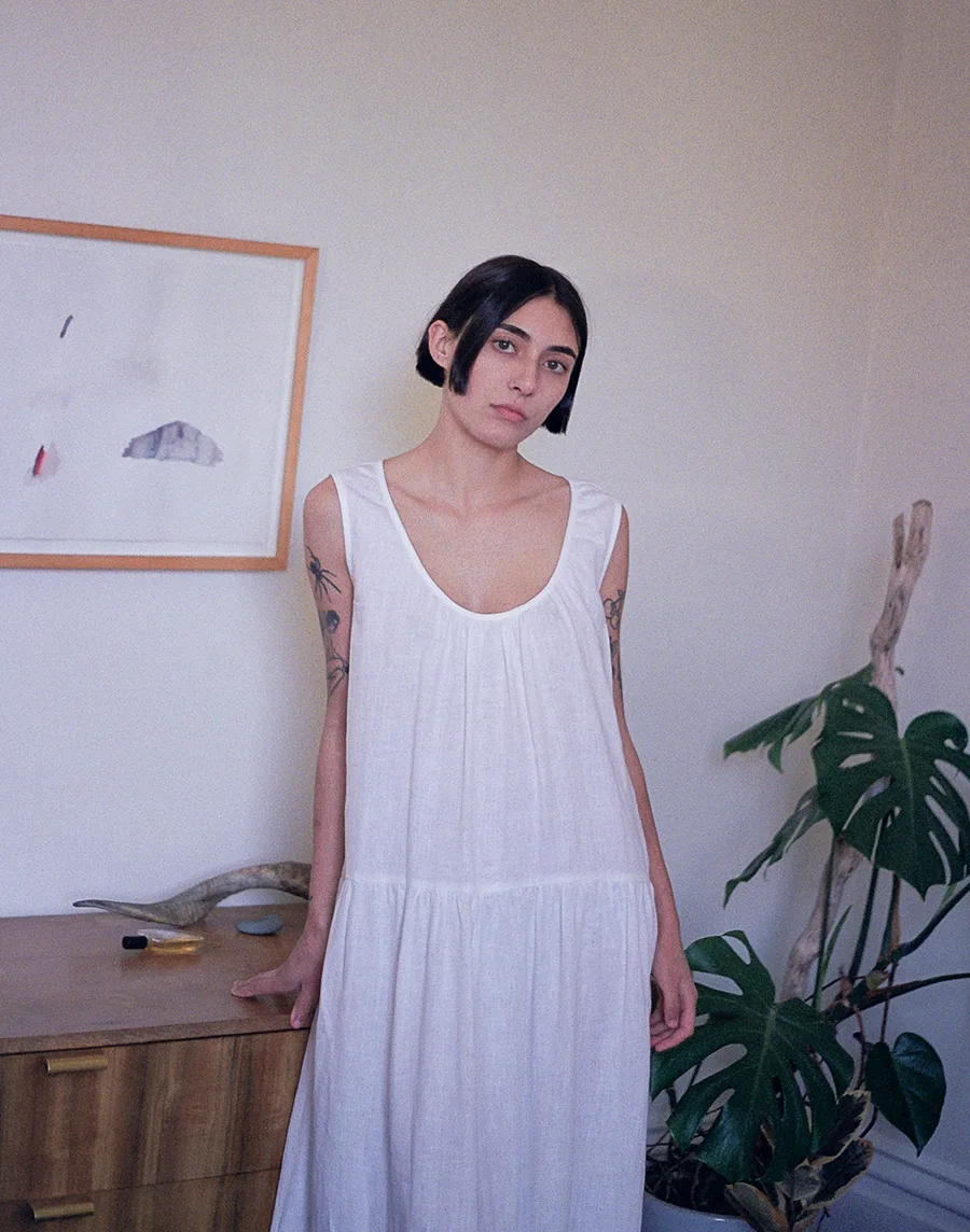 Maninthestudio Robe Leinen milk