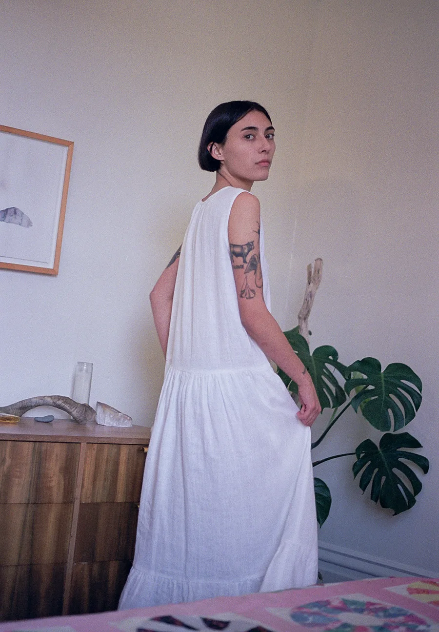 Maninthestudio Robe Leinen milk