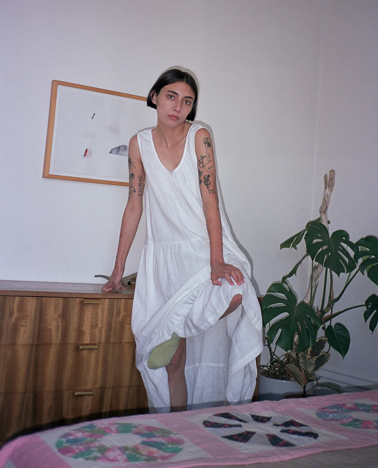 Maninthestudio Robe Leinen milk