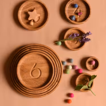 Lernspiel Holz Einschulung Zahlen