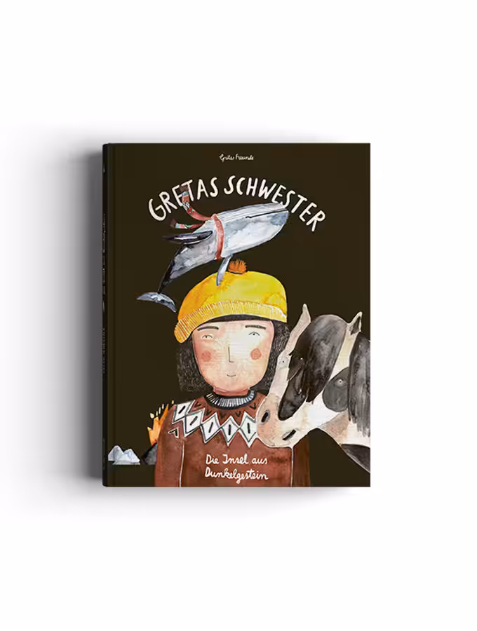 Kinderbuch "Die Insel aus Dunkelgestein" von Gretas Schwester