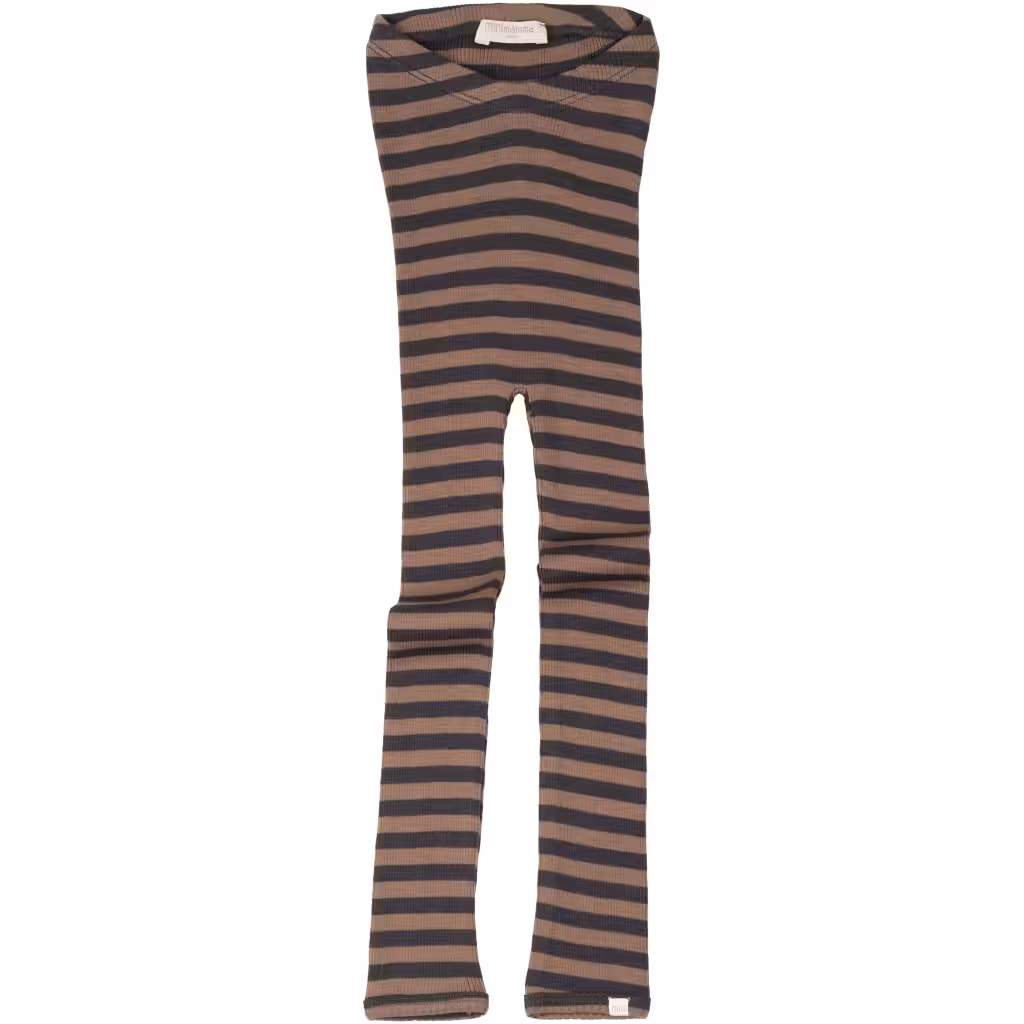 Arona Leggings Kids aus Merinowolle, Farbe Almost Nut Stripes von Minimalisma – Bild 2
