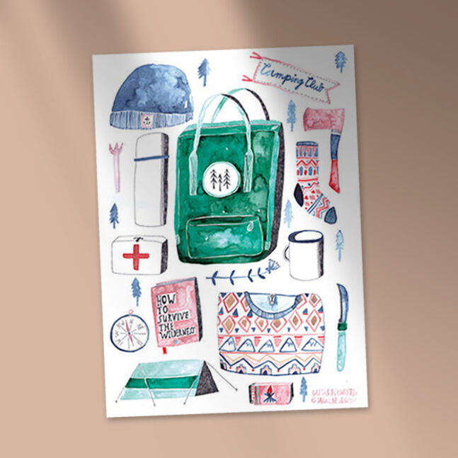 Poster Camping Club par Gretas Schwester, Din A3