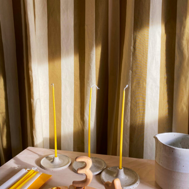 Bougeoir de Liapottery pour les bougies WAX Atelier Celebration