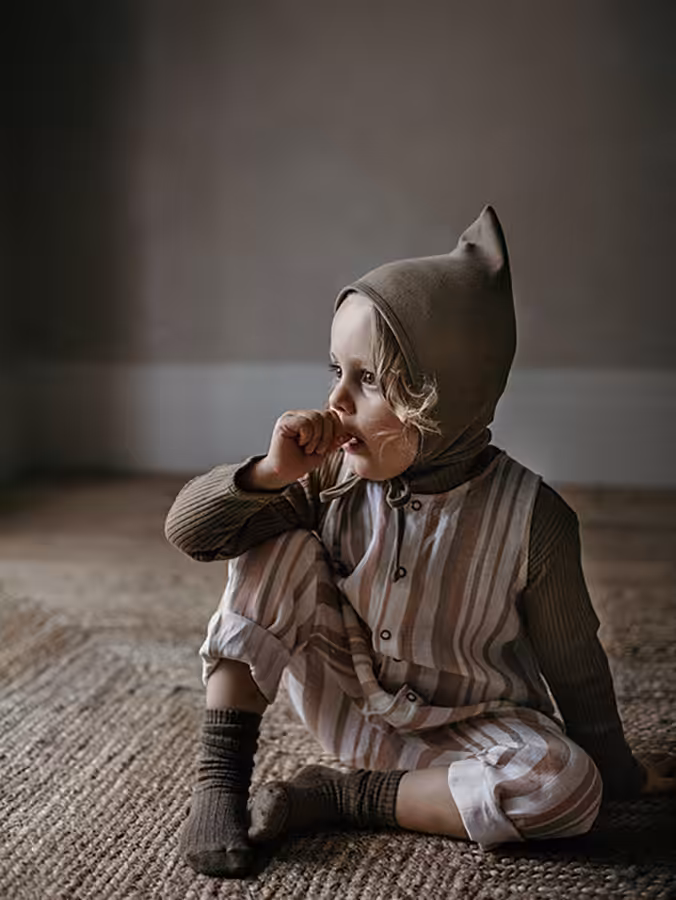 The Ribbed Sock Kids, couleur Antique Rose, Bronze, Gray Melange, Oatmeal parThe Simple Folk – Image 5