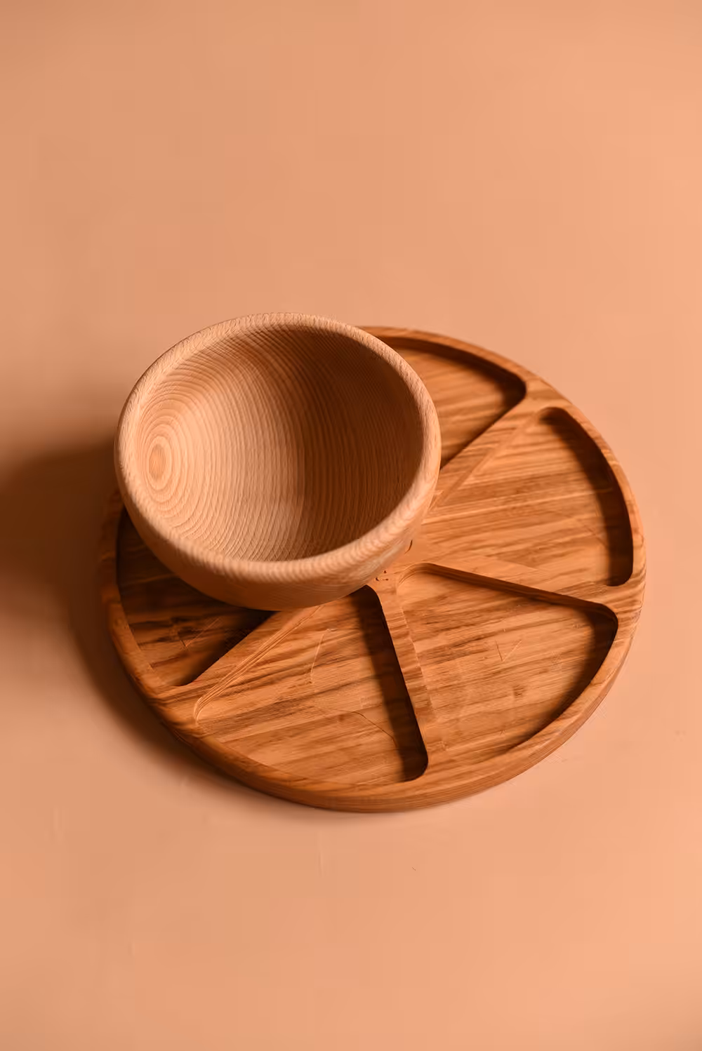 Bac de tri en bois naturel selon Montessori