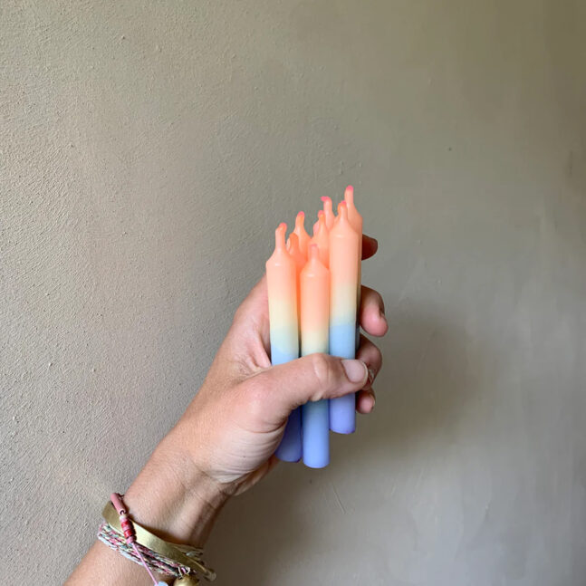 Bougies d'anniversaire Tip Dye Frau Gold