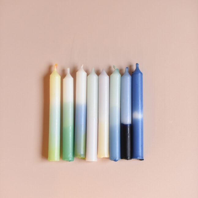 Geburtstagskerzen Tip Dye