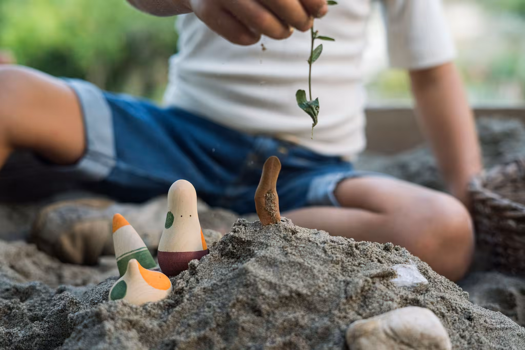 Bunt Holzfiguren Kunst Grapat Fantasie Kinder