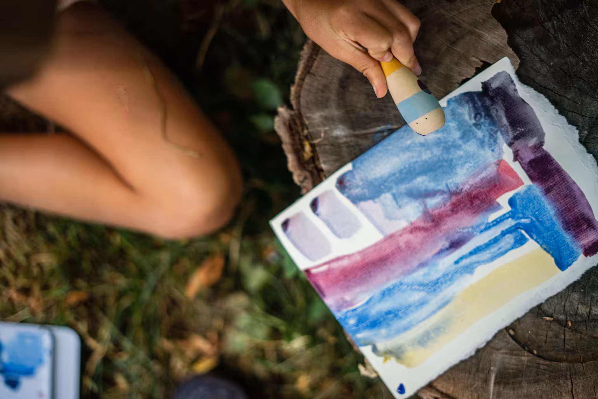 Bunt Holzfiguren Kunst Grapat Fantasie Kinder