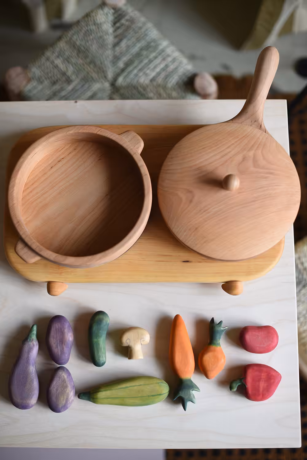 Holz Topf für die Spielküche