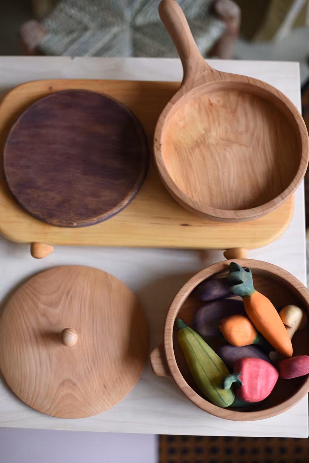 Holz Topf für die Spielküche