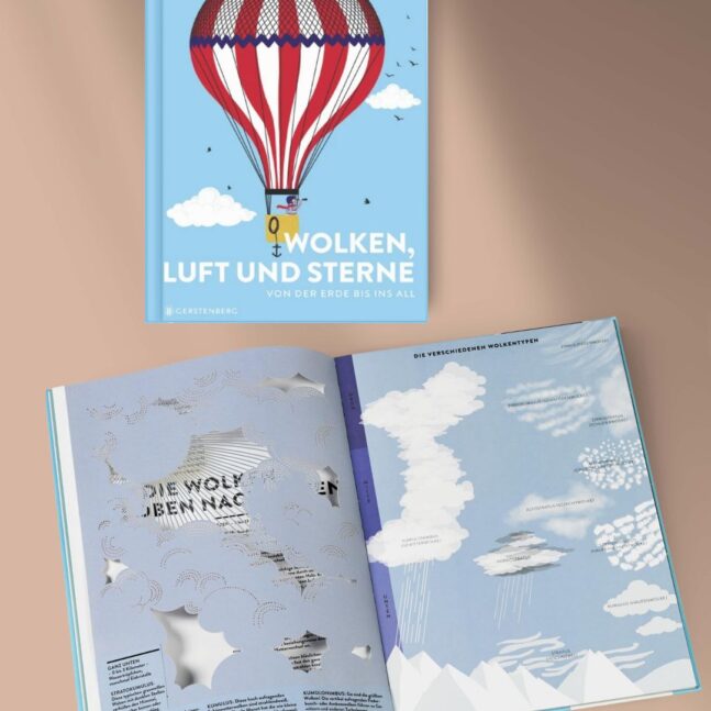 Livre d'images Nuages, air et étoiles ; auteur Hélène Druvert, Gerstenberg Verlag
