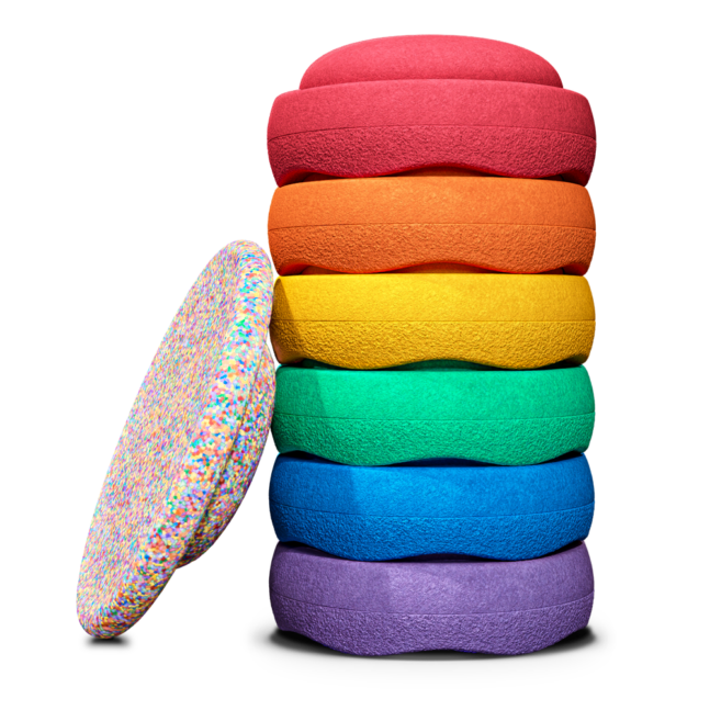 Stapelstein Super Confetti Rainbow Set Classic