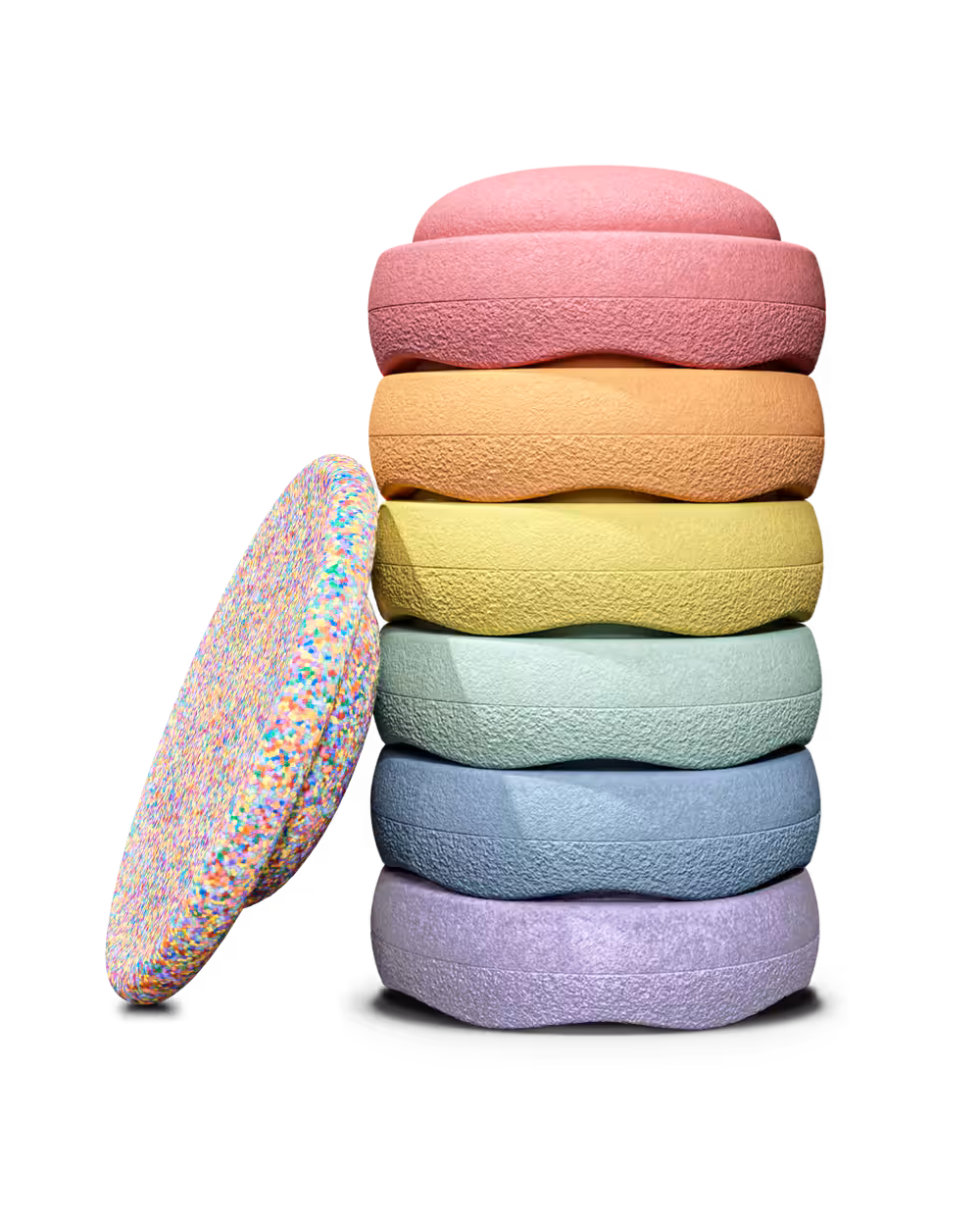 Stapelstein Super Confetti Rainbow Set Pastel