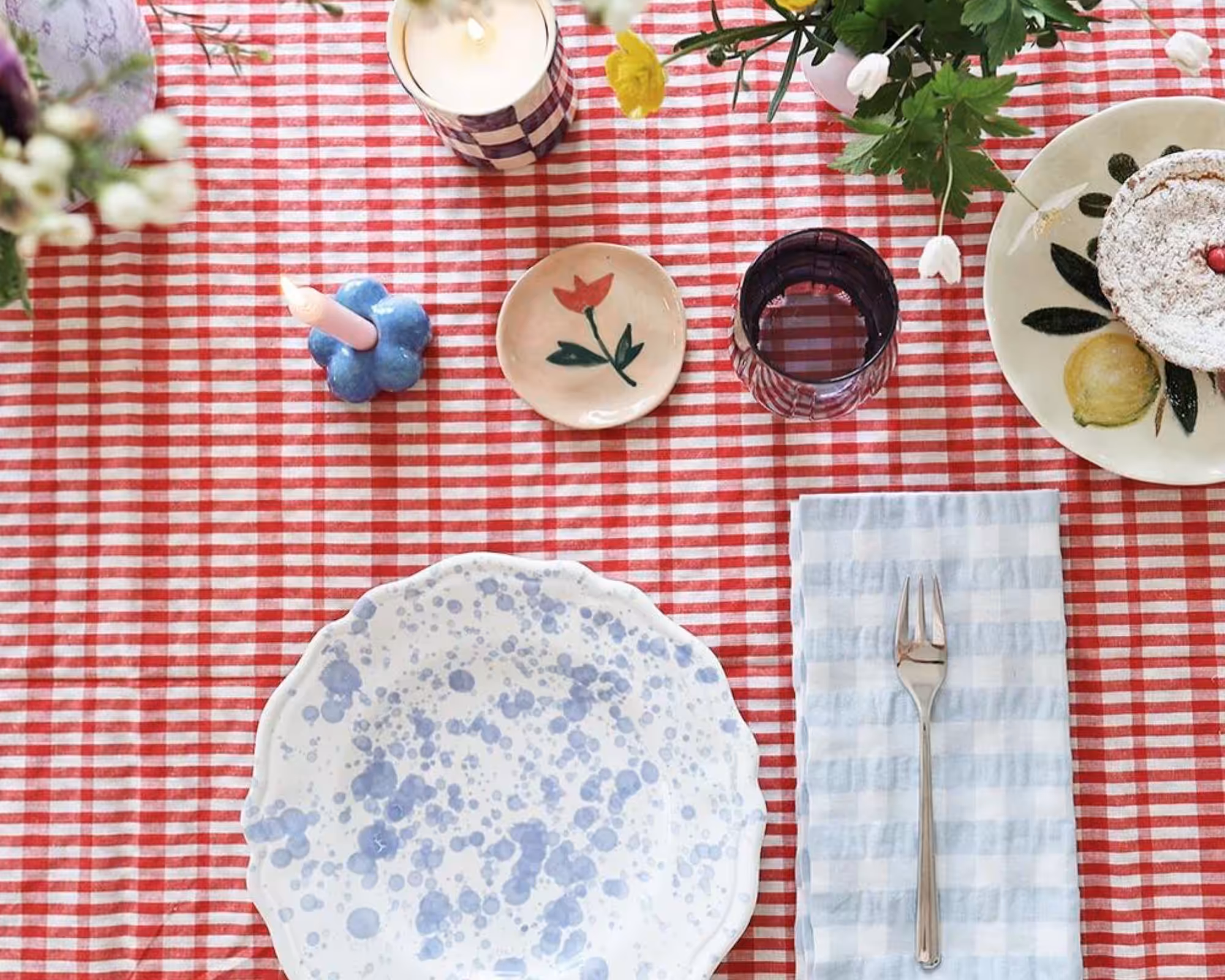 Interior Wohnen Kariert Sommer Recycle