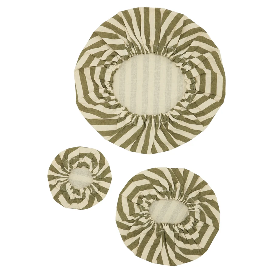 Cotton covers in Olive und Terracotta von Haps Nordic