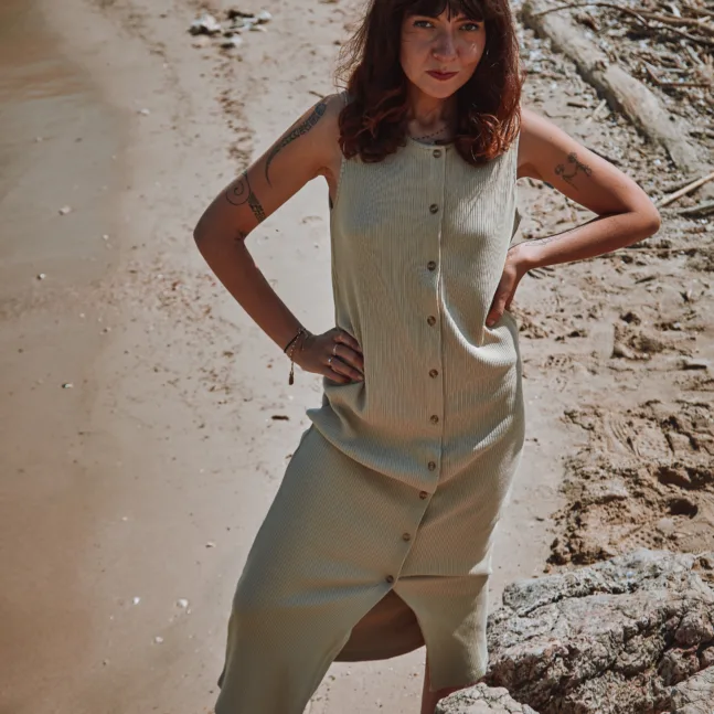 Robe iris Olive Gray 5