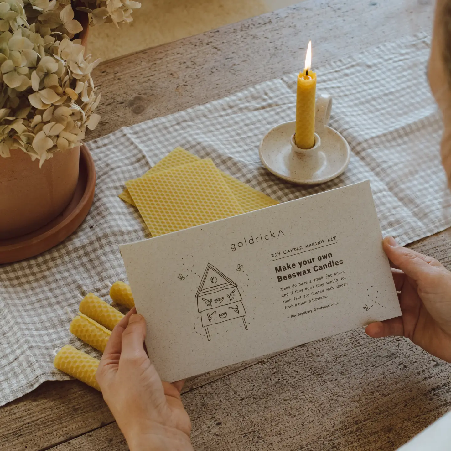 DIY-Bienenwachskerzen von Goldrick Natural Living