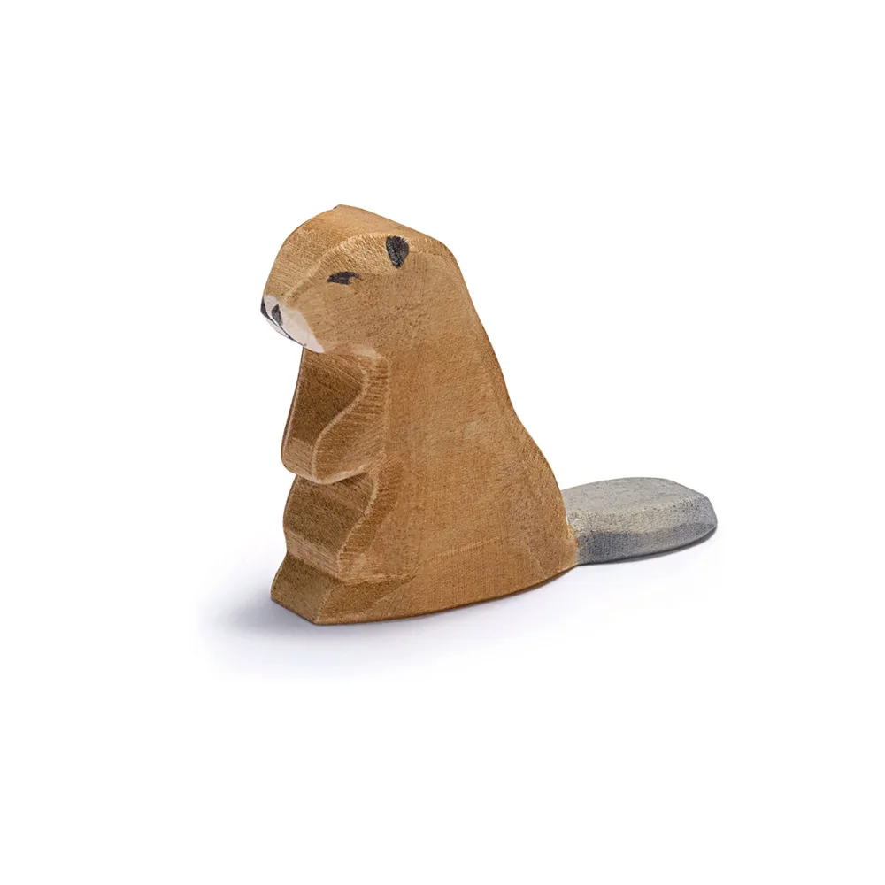 Biber sitzend aus Holz von Ostheimer