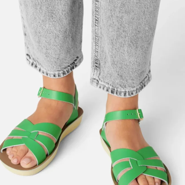 Salt Water Swimmer Kelly Green Womens Sandal