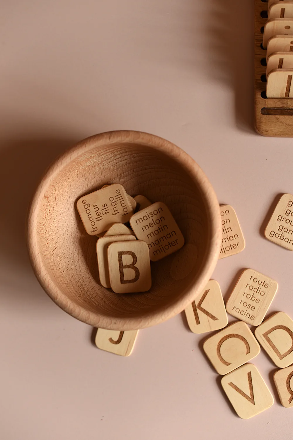 Extraset lettres - écriture française - d'après Montessori par Threewood