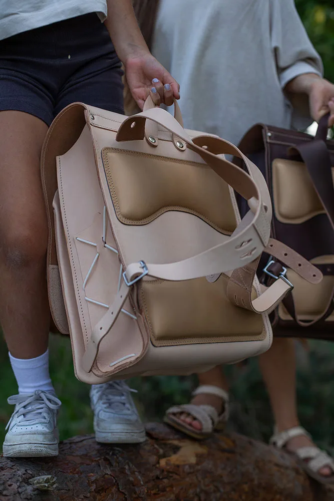 Cartable en cuir KOMPAKT par hukkepack