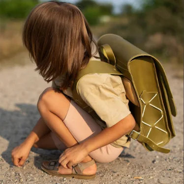 Leder Schultasche KOMPAKT von hukkepack