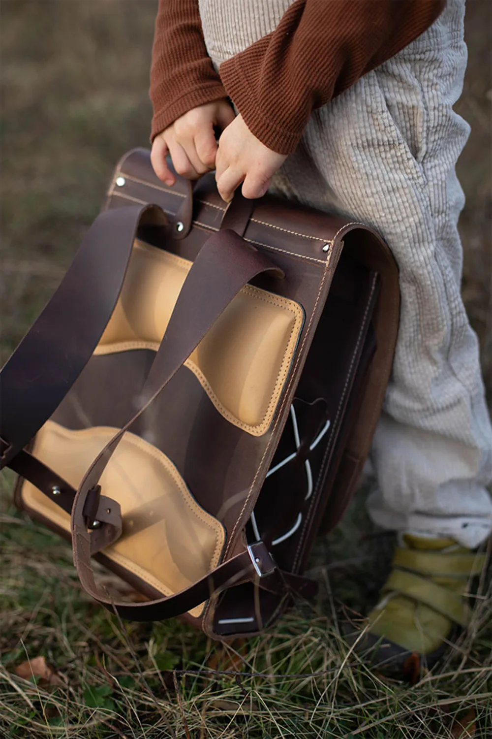 Cartable en cuir KOMPAKT par hukkepack