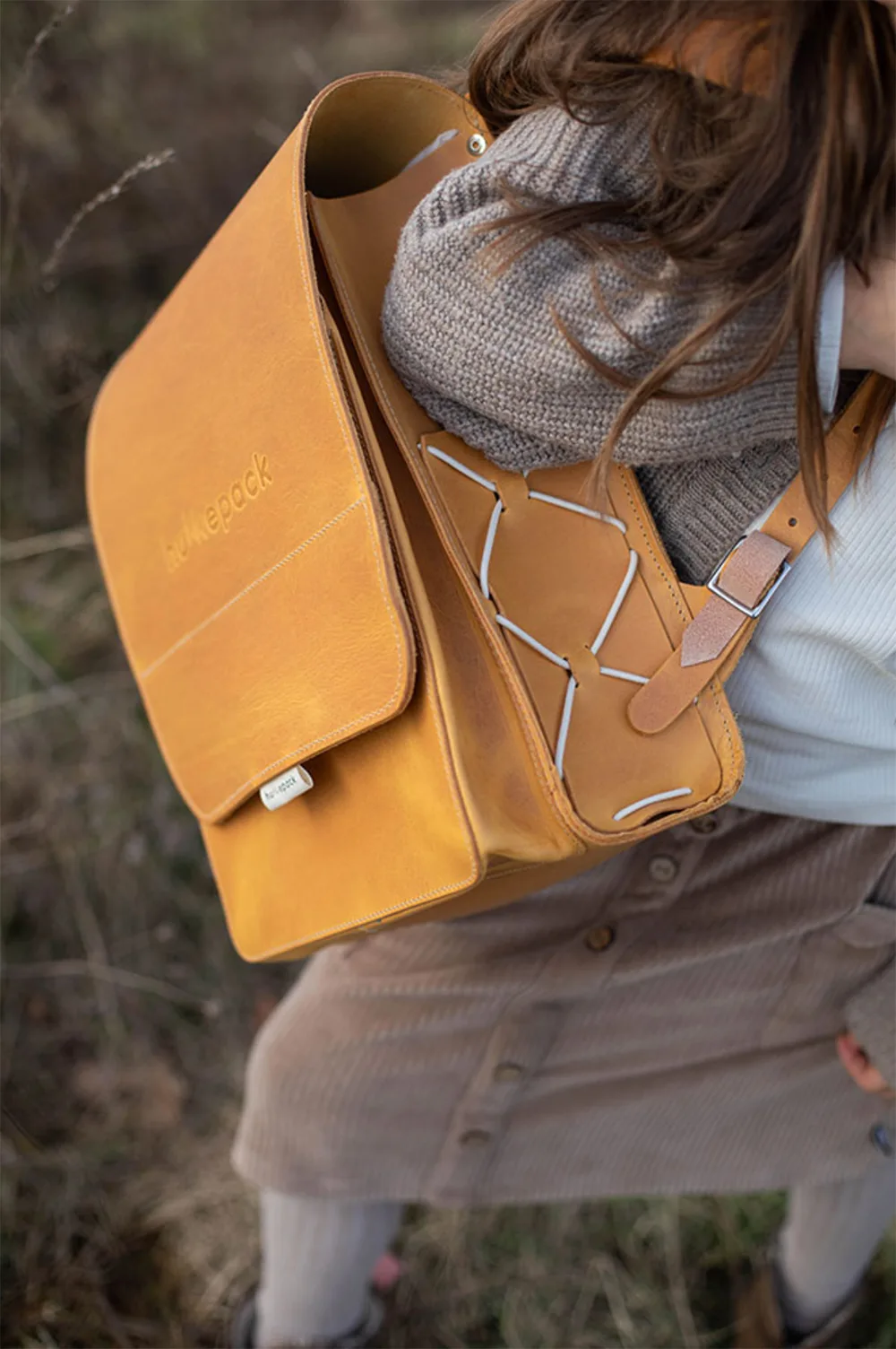 Cartable en cuir KOMPAKT par hukkepack