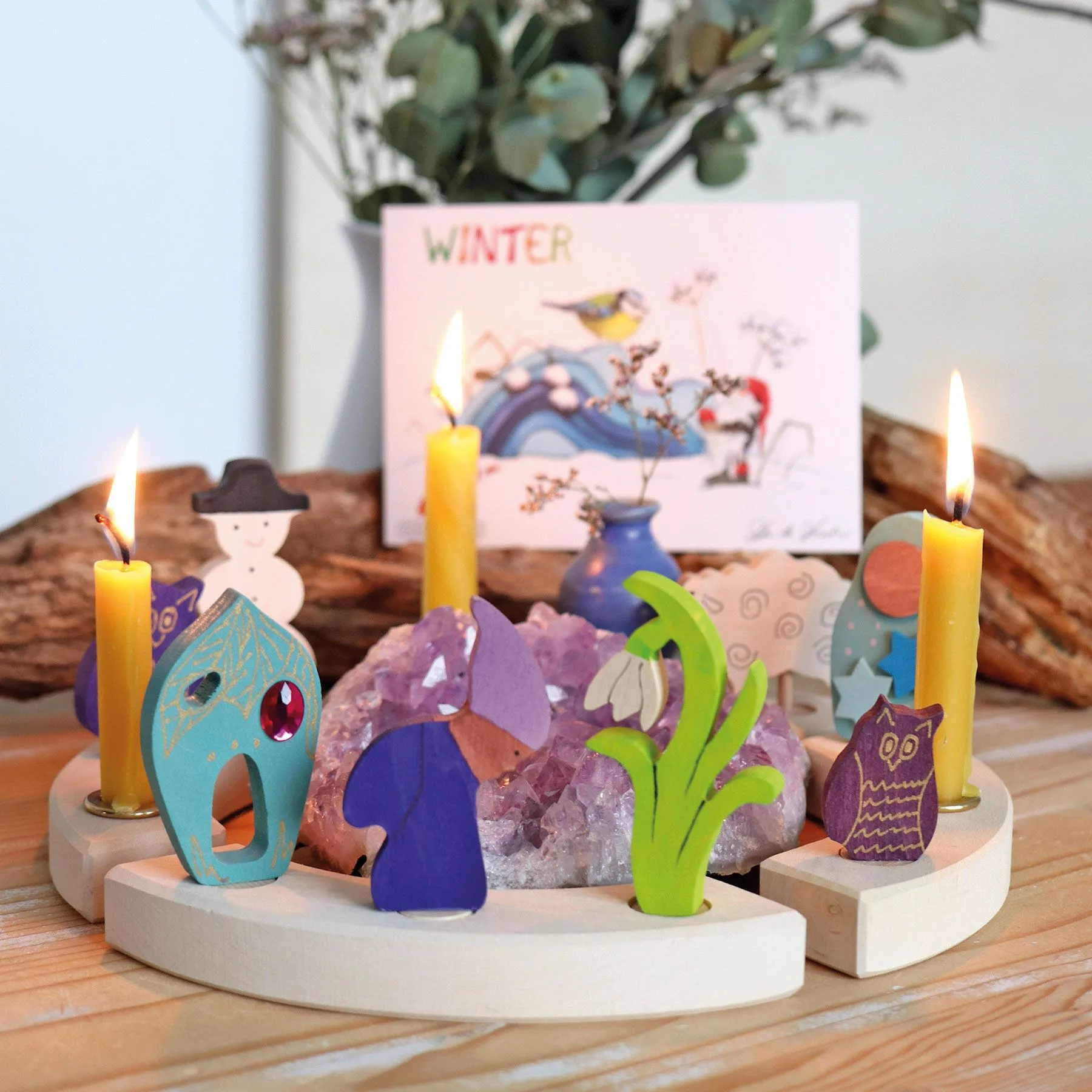 Figurines en bois pour la couronne de fête par Grimm's
