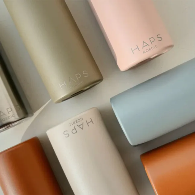 Thermo Bottle in Olive, Ocean, Terracotta und Blush von Haps Nordic