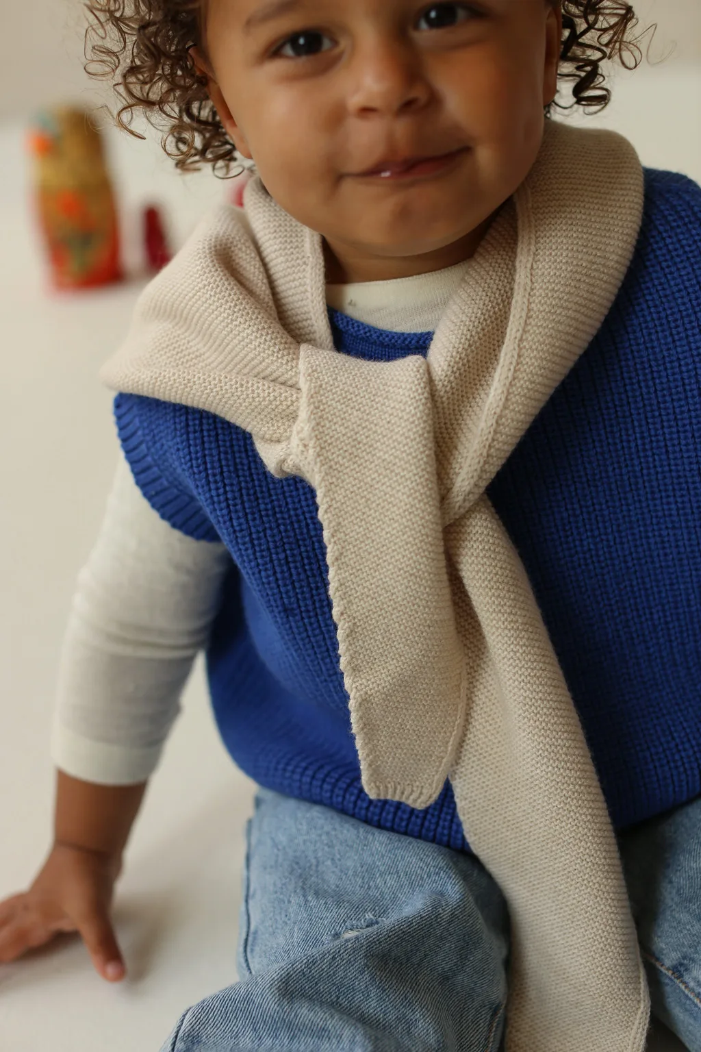 SCARF JOSEPHINA CREAM HVID
