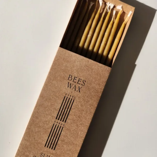 Set de bougies en cire d'abeille tirées à la main – par Botanique
