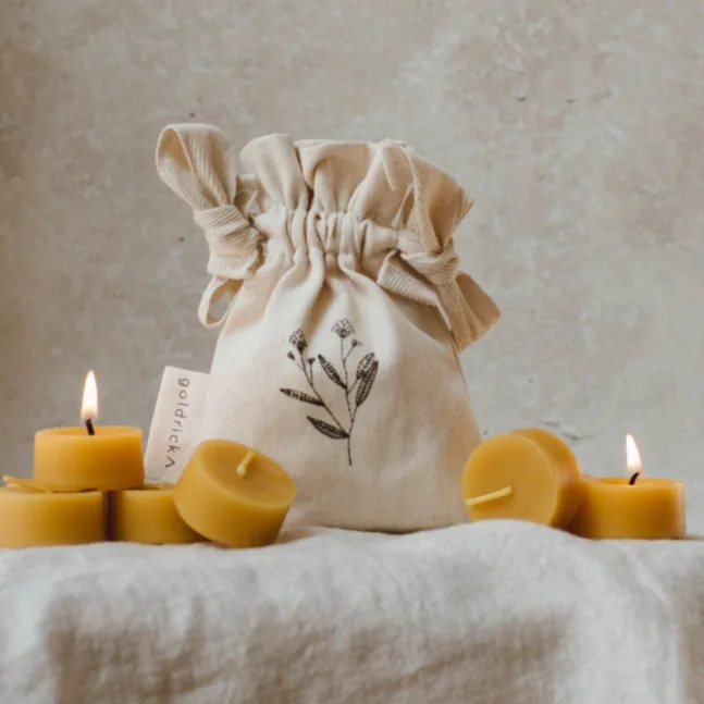 Lot de 16 bougies chauffe-plat – par Goldrick Natural Living