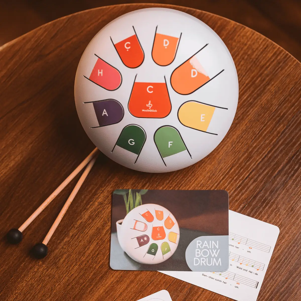 Tambour à languettes en acier « Rainbow Drum » par MusikGlück