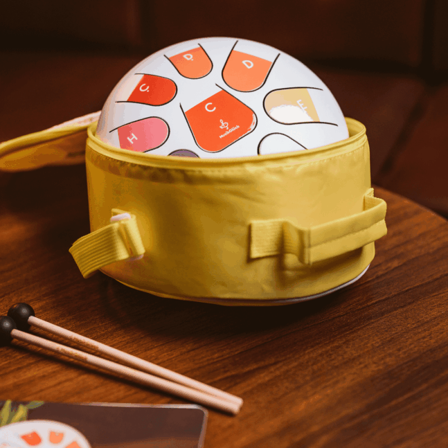 Tambour à languettes en acier « Rainbow Drum » par MusikGlück