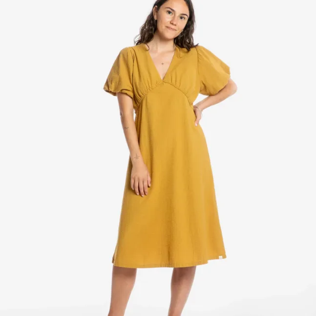 V-Neck Dress in Honey von Matona