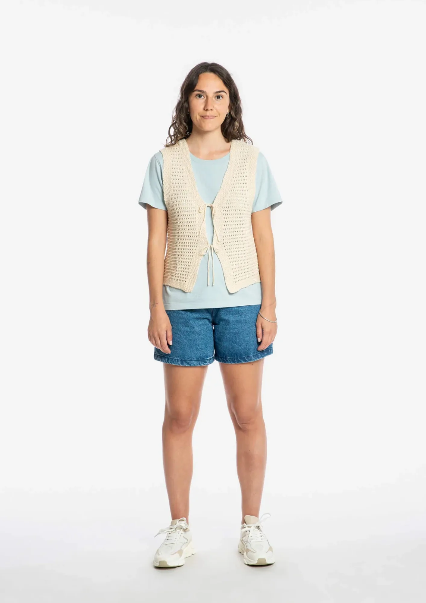 Gilet couleur abricot, Bone et lavande par Matona