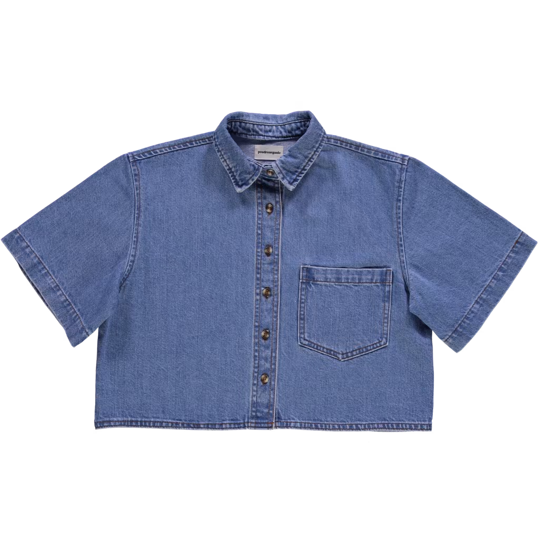 Chemise CARVI en Denim Bleu par poudreorganic