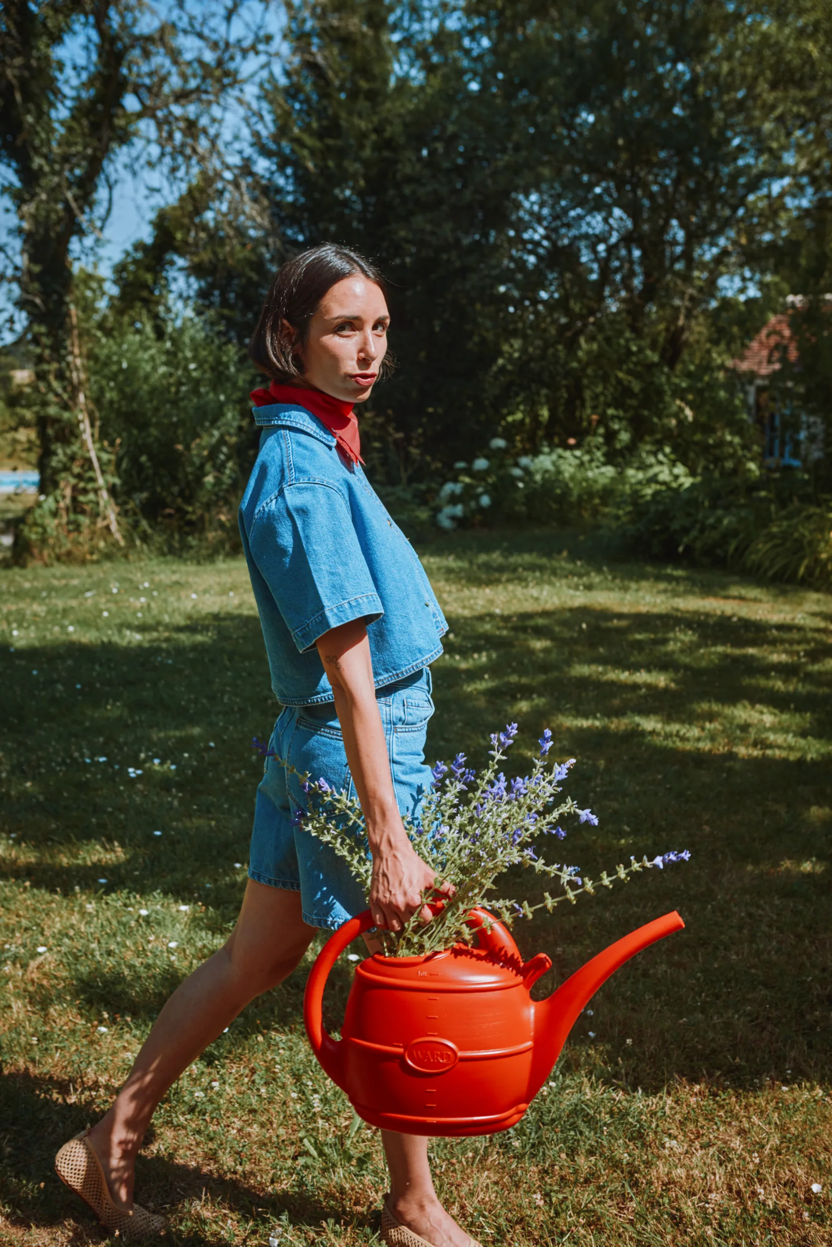 Chemise CARVI en Denim Bleu par poudreorganic