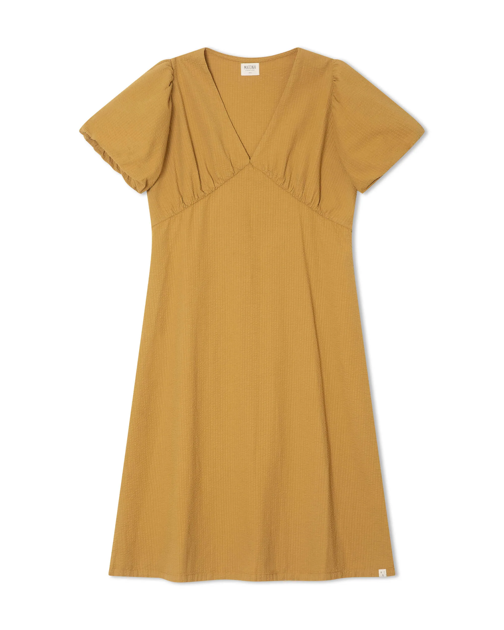 Robe col en V couleur Honey par Matona