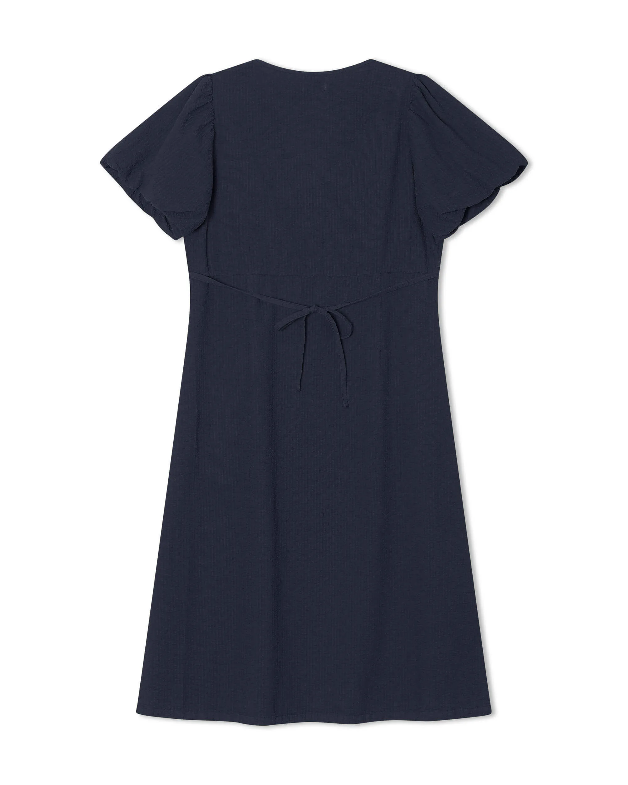Robe col en V couleur Navy par Matona