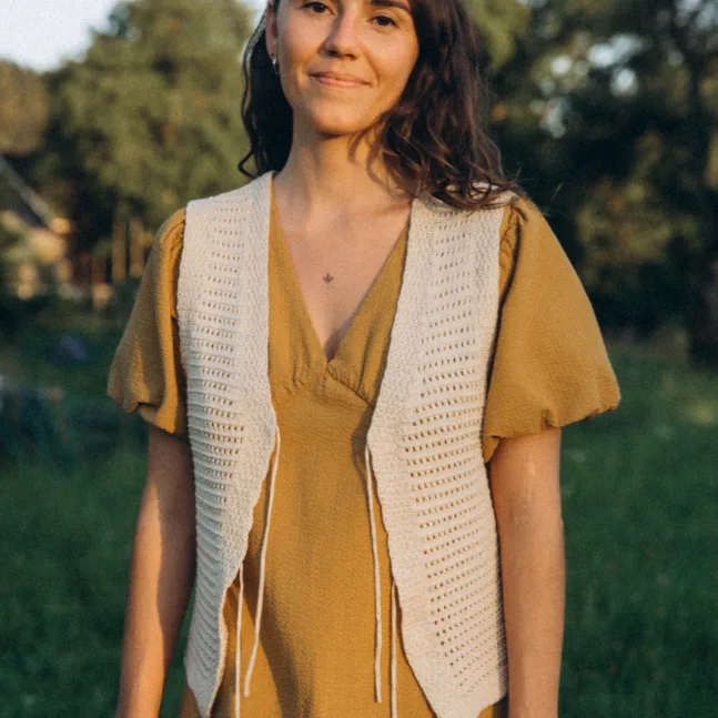 Weste in Apricot, Bone und Lavender von Matona