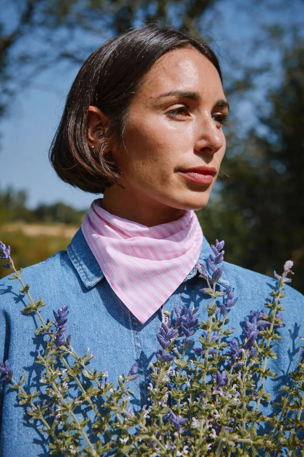 Poudre.Organic.foulard-pink.stripes