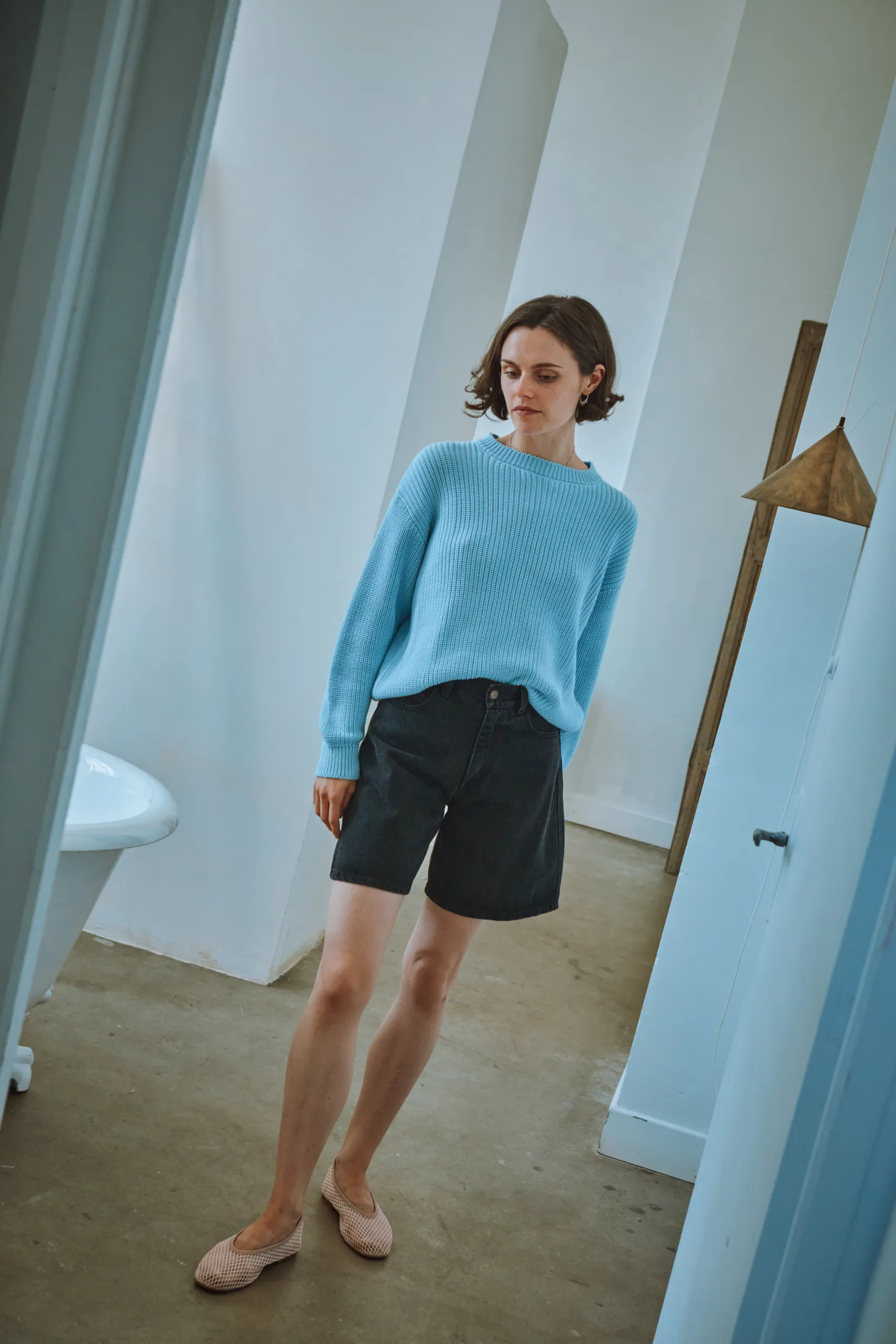 Short VETIVER en Denim Noir par poudreorganic