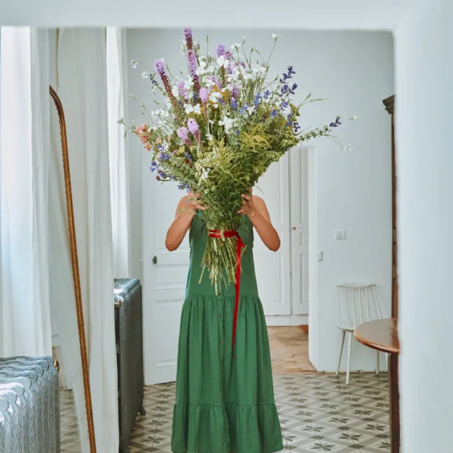 ROBE CELOSIE in Green von poudreorganic
