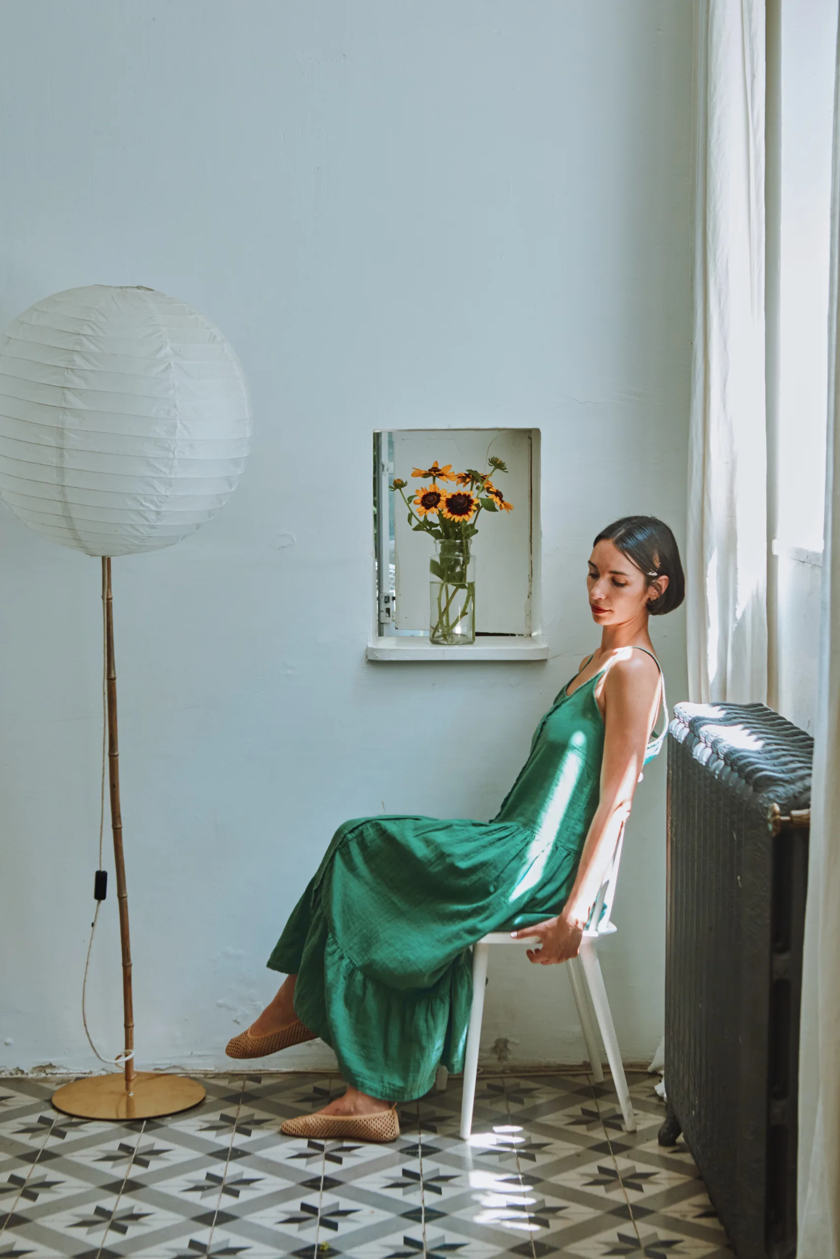 ROBE CELOSIE in Green von poudreorganic