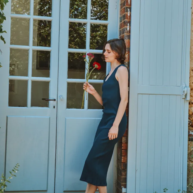 ROBE FÉVE Navy und Green von poudreorganic